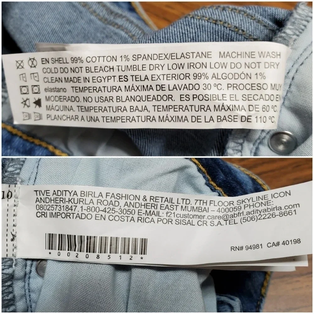 Forever 21 Distressed Step Hem High Rise Jeans